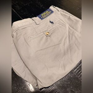 Polo Ralph Lauren Light Gray Men's Flat Front Shorts classic Fit 9”